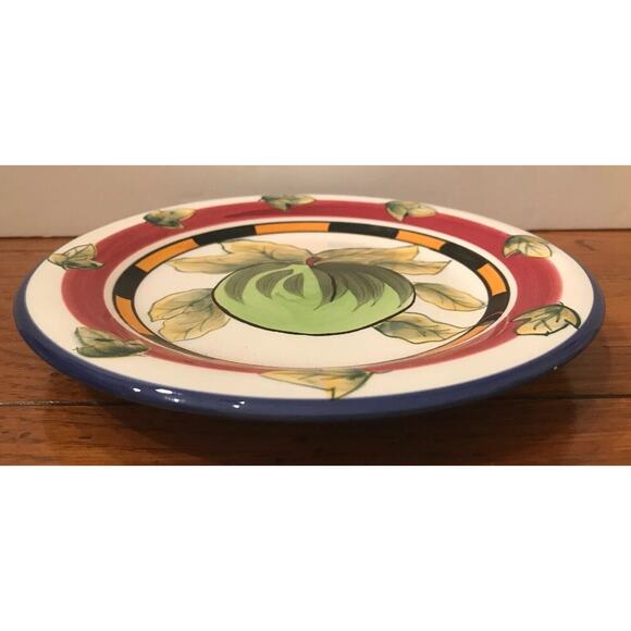 Green Apple Just Ripe Hand Painted Cardinal Inc Appetizer Salad Dessert Plate 7 - Picture 6 of 6